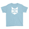 meow or never cat Youth Tee