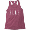 elle white logo Racerback Tank