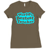 world's bestest teacher [converted] Ladies Fitted T-Shirt