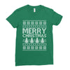 ugly merry christmas Ladies Fitted T-Shirt