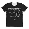 Powered By Caffeine Molecule All Over Women's T-shirt