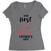Our First Father's Day! Baby Girl Women's Triblend Scoop T-shirt