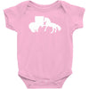 b&auml;r vs einhor  funny Baby Onesie