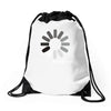 buffering  funny retro loading computer console fashion party Drawstring Bags