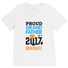 Class of 2017 Proud Grand Father Graduation V-Neck Tee