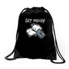 mickey mouse gangster get money Drawstring Bags