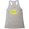 batman dying bleeding logo Racerback Tank