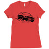 mercedes benz w126 Ladies Fitted T-Shirt