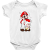 mario licking toad Baby Onesie