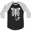 pregnant skeleton baby costume halloween maternity ninja ladies 3/4 Sleeve Shirt