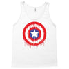 captain america dying bleeding logo Tank Top