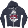 bad cat   gatos locos Zipper Hoodie