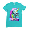 fortnite unicorn Ladies Fitted T-Shirt