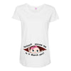 March Peeking Out Baby Girl Maternity Scoop Neck T-shirt