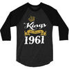 kings are born in 1961 3/4 Sleeve Shirt