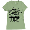 Queens Are Born In June Ladies Fitted T-Shirt