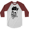 cat and crossbones 3/4 Sleeve Shirt