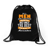 all men are created equal but only the best are born in november Drawstring Bags
