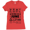 Born In June Ladies Fitted T-Shirt
