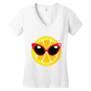 Lemon with Disco Glasses Women's V-Neck T-Shirt