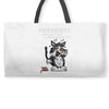 anxious cat Weekender Totes