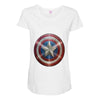 cotton captain america shield distressed, ideal gift or present Maternity Scoop Neck T-shirt