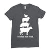 friends not food white Ladies Fitted T-Shirt