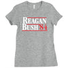 reagan bush '84 80's retro political party Ladies Fitted T-Shirt