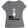 no probllama Women's Triblend Scoop T-shirt