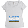 Baby Boy Under Construction Women's Triblend Scoop T-shirt