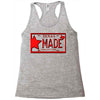texas made lone star license plate Racerback Tank