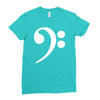 bass cleff funny Ladies Fitted T-Shirt