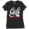 cali bear Ladies Fitted T-Shirt