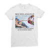 Michelangelo Creation of Adam Ladies Fitted T-Shirt