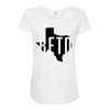Beto Texas Map Maternity Scoop Neck T-shirt