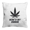 Support Melanoma Cancer Awareness With A Black Cannabis Leaf Throw Pillow