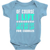 cat cats lift lifting fitness Baby Bodysuit