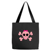 fummy pink skull long sleeve Tote Bags