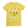 pokemon christmas ugly Ladies Fitted T-Shirt