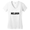 i love my melanin Women's V-Neck T-Shirt