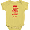 keep calm and game on Baby Bodysuit