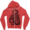 snake and tiger Zipper Hoodie