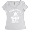This Is What A Bad Ass Dad Looks Like Women's Triblend Scoop T-shirt