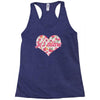 Jet'aime Flower Heart Racerback Tank