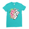 Heart And Flowers Ladies Fitted T-Shirt