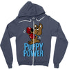 puppy power Zipper Hoodie