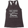 dreams into plans journal Racerback Tank
