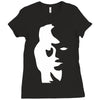 sax player lady face optical illusion Ladies Fitted T-Shirt