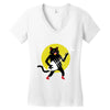 rock cat Women's V-Neck T-Shirt