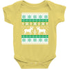 reindeer christmas ugly sweater Baby Bodysuit